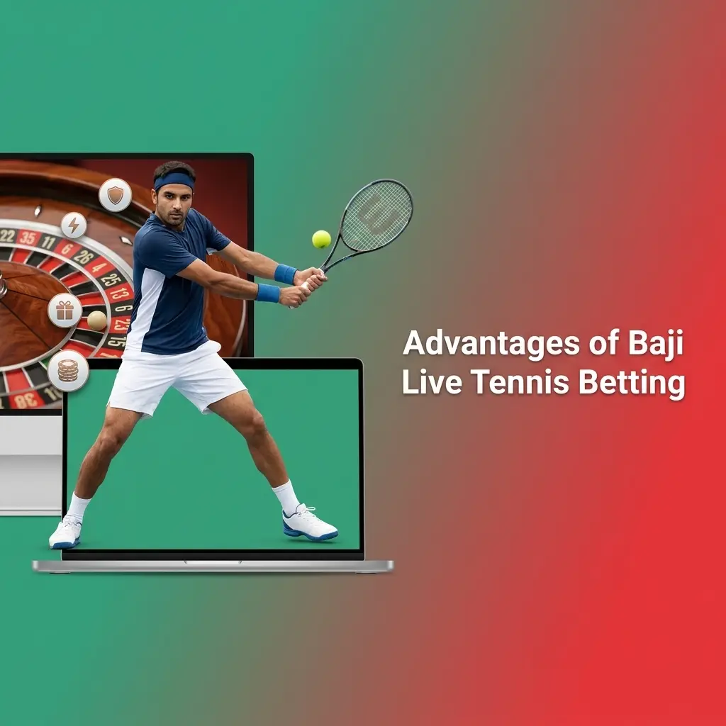 Baji Live tennis betting menu showing live odds, PKR stakes, bet slip, My Bets and local payment options