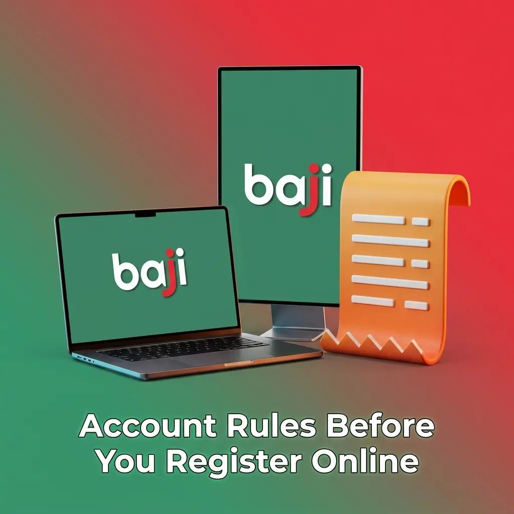 Baji Live online registration rules showing KYC, CNIC, age limit, one account, and matching payment details