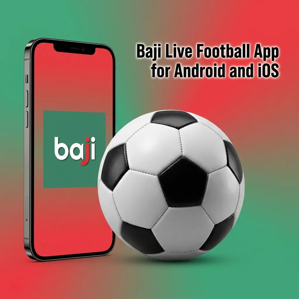 Baji Live football app on Android and iOS showing mobile betting markets, bet slip, deposits and support