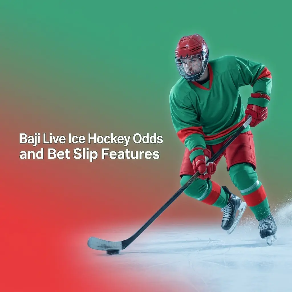 Baji live ice hockey odds and bet slip showing decimal odds, PKR stake, and possible returns