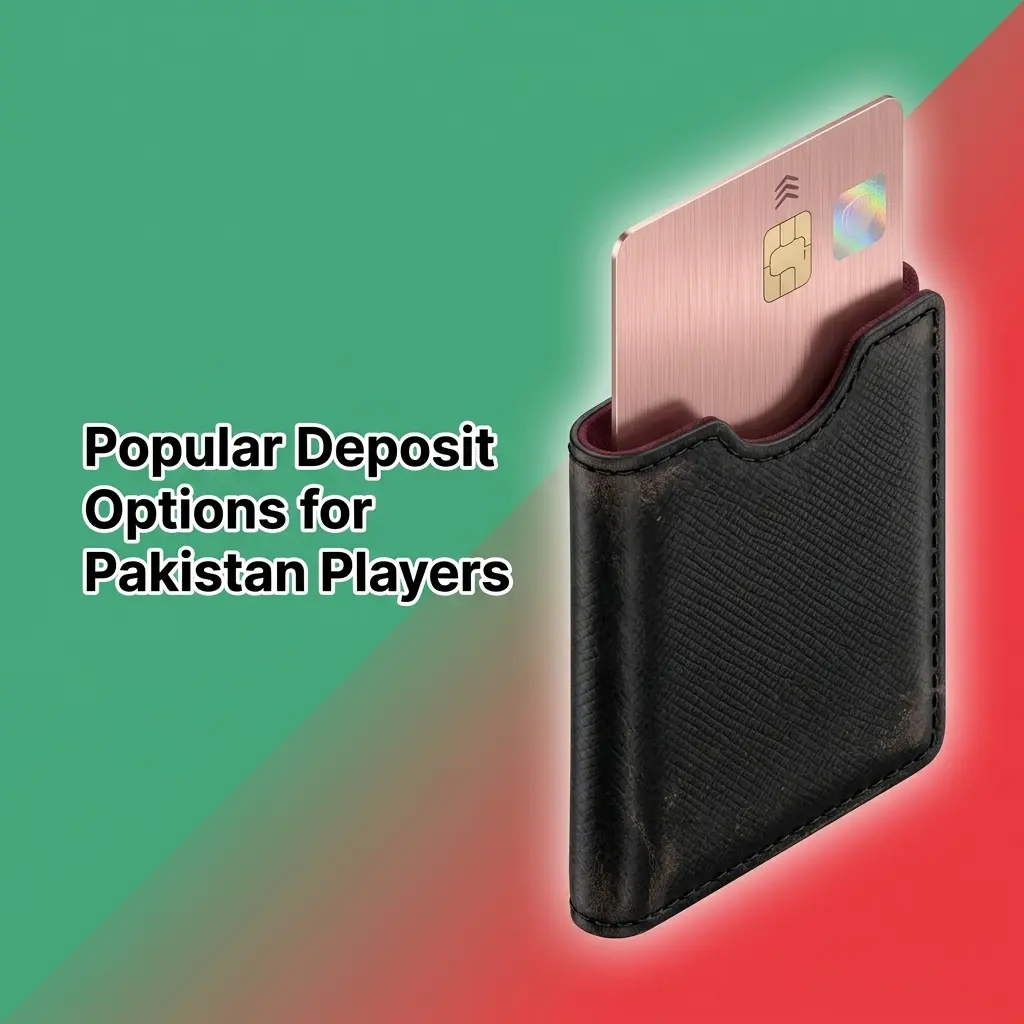 Popular deposit options for Pakistan players including JazzCash, Easypaisa, UPAISA, NAYAPAY, Bitcoin and USDT