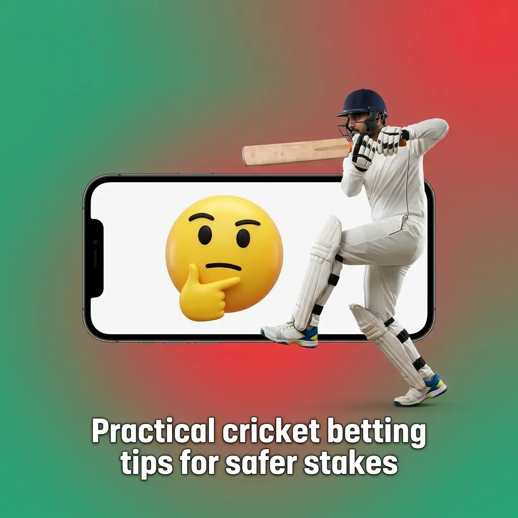 Cricket betting tips showing odds, player stats, pitch and bankroll checks for safer stakes