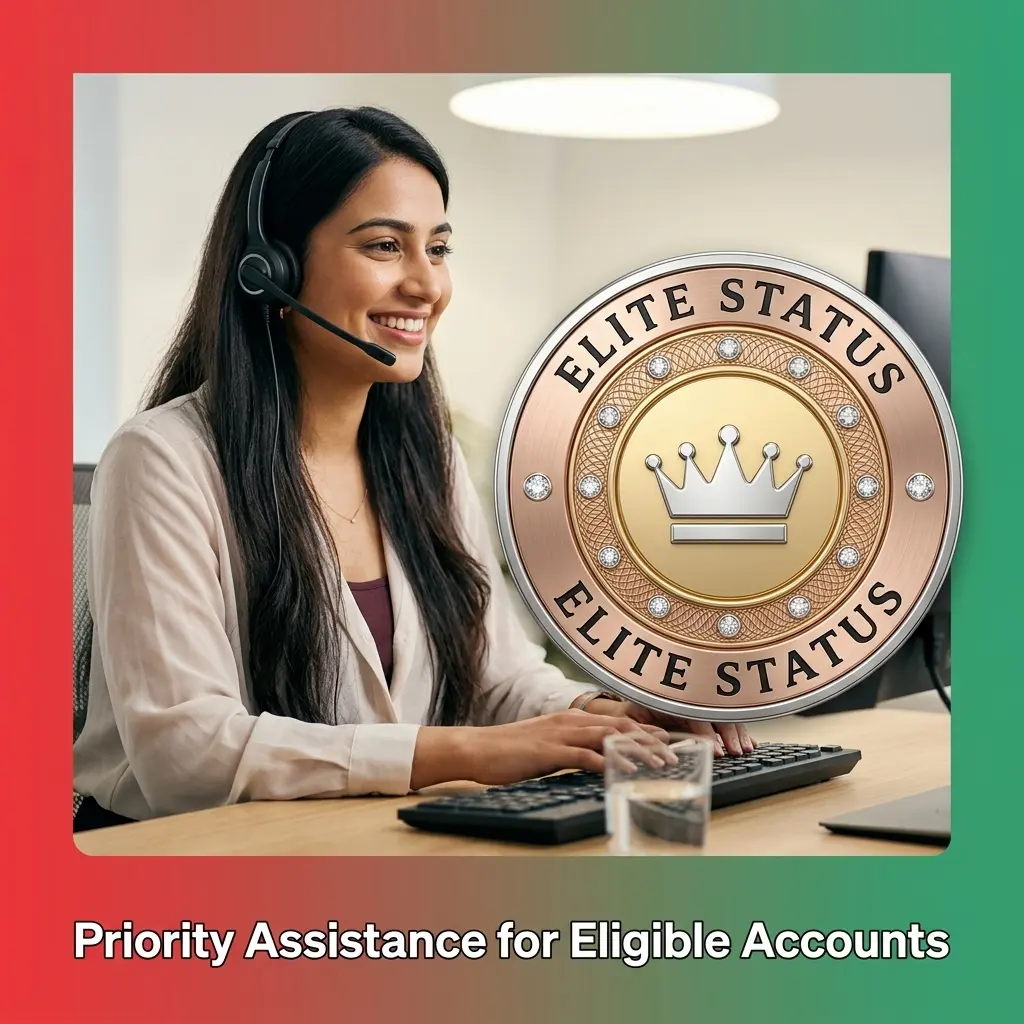 Priority assistance for eligible accounts with secure support, verification, and payment review guidance
