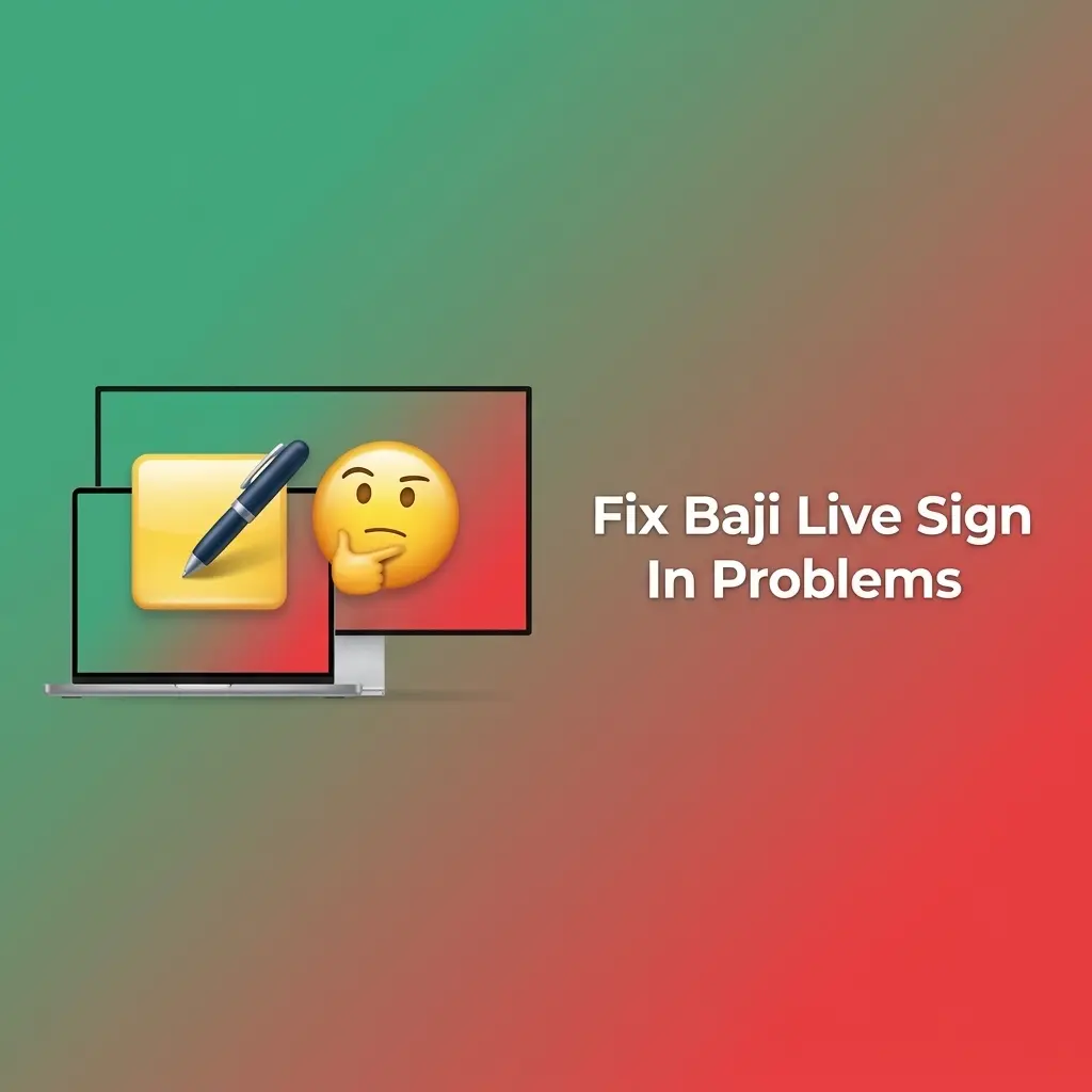 Baji Live sign in problems table with quick fixes for password, username, verification, app, and browser issues